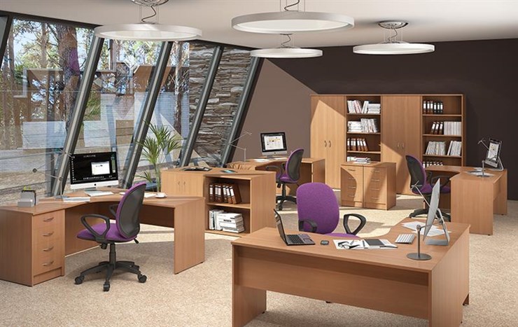 Комплект офисной мебели IMAGO - рабочее место, шкафы для документов в Йошкар-Оле - изображение 2